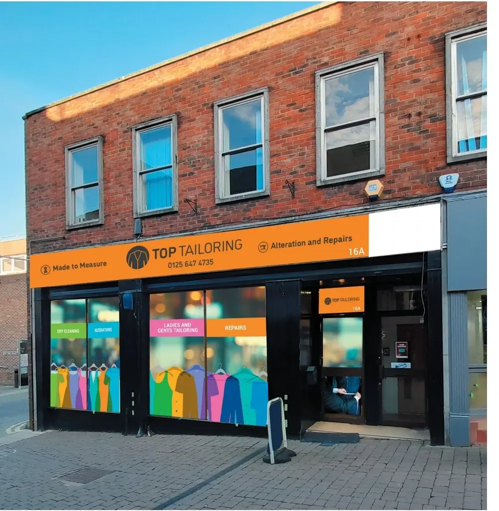 The Top Tailoring shopfront at 16A Church Street
